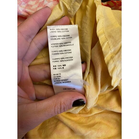 Free People - Womens Nappa Dress In Sunshine Combo Size S - Picture 7 of 7
